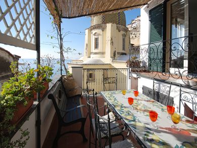 Terrace with outdoor dining table